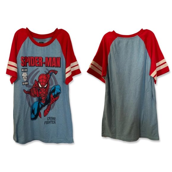 Marvel Spider-Man Crew Neck Graphic Baseball T-Shirt Boys XL Red - Picture 1 of 4